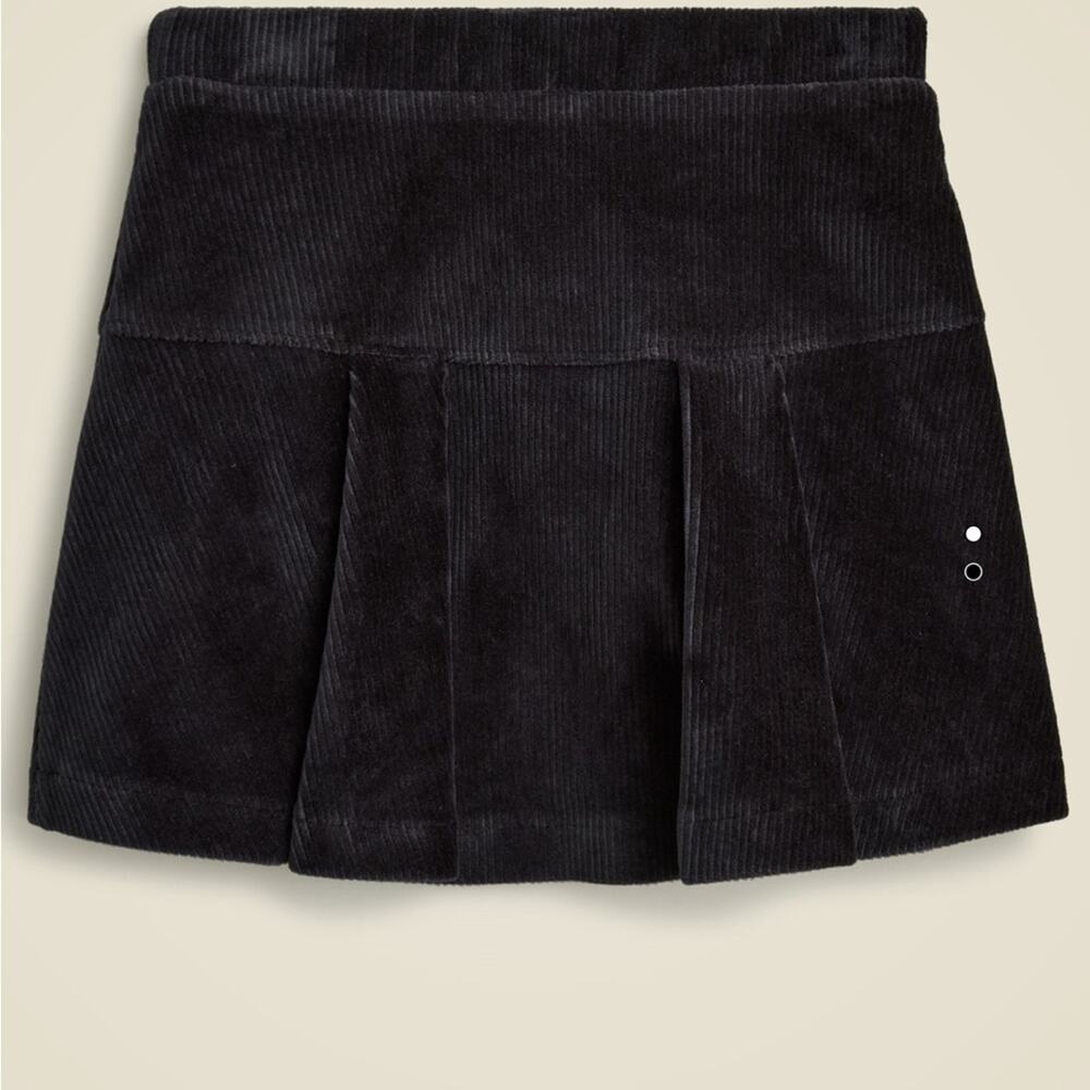 J. Crew Crewcuts black corduroy drop-waist mini skirt - Picture 3 of 7